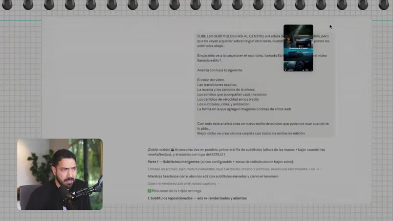prompt de análisis de estilo + doble tarea en paralelo